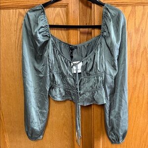Forever 21 Shimmering Teal Blouse